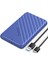 USB 3.0 Kablolu 2,5 Inç Sabit Disk Muhafazası, Aletsiz Harici HDD Muhafazası, 2,5 Inç Sata SSD ve HDD Için, Yükseklik 9,5 mm 7 Mm, Uasp Trim Destekli, Mavi (25PW1-U3) 1