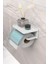 Home Yapışkanlı Kapaklı Tuvalet Kağıdı Askısı Banyo Tuvalet Kağıtlığı Aparatı Peçetelik Organizer Plastik, Mavi 3
