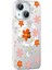 iPhone 15 Magsafe Uyumlu Sert Kılıf – Şeffaf, Çiçek Desenli, Elmas Taşlı 1