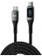 100W 5A Qc4.0 Dijital LED Ekranlı E-Mark Çipli USB Pd Type-C Hızlı Şarj ve Data Kablosu 1 Metre 3