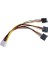 Üçlü 3 Port Ide Molex Sata Power HDD 4 Pin Güç Kablosu 5101 3