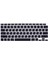 Rusça Klavye Koruyucu Macbook Air M1 13 Inç 2020 (Touchıd'li Air) A2337 A2179 Us Enter ile Uyumlu Siyah 1