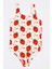 Kız Çocuk Mayo Kalpli Çilek Desenli Hızlı Kuruyan Rahat Plaj Mayosu 1