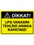 Dikkat! Lpg Vanasını Tehlike Anında Kapatınız! Uyarı Levhası Etiket 25X35 cm 1