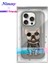 iPhone 16 Pro Uyumlu 3D Gözlük Dolar Zincir Köpek Nakış İşlemeli Kabartmalı Cool Glasses Kılıf 9