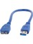 USB 3.0 Mavi 30 cm Data Mıcro USB Kablosu 1
