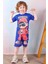 Pjkskt Örümcek Adam Desenli Saks Mavi Şortlu Erkek Çocuk Kısa Kol Takım 7517-SM 1
