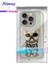 iPhone 15 Pro Uyumlu 3D Gözlük Dolar Zincir Köpek Nakış İşlemeli Kabartmalı Cool Glasses Kılıf 8