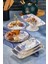 5 Parça Spring Beyaz Gold Pasta Servis Sunum Seti Çeyiz Seti 1