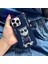 iPhone 15 Pro Max Uyumlu 3D Gözlük Zincir Handsome Kedi Nakış İşlemeli Kabartmalı Cool Glasses Kılıf 6