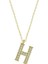 925 Ayar Gümüş Gold H Harfi Kadın Gümüş Kolye (T6614) (336336) 1