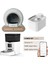 Groove Ti+ Wi-Fi Akıllı Kedi Tuvaleti Kahverengi - Petfit Aqua Flow Akıllı Su Pınarı + Petfit Feline Prime 3l Wi-Fi Kameralı Akıllı Otomatik Mama Kabı Besleme Ünitesi Bundle 1