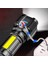 Ultra Parlak El Feneri USB Şarj 4 Led+Yan Cob LED Taktik Günlük Hayat Kamp Avcılık El Feneri 6