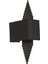 Yeni Aslı Pilli Siyah Dikdörtgen Siyah Abajurlu Aplik 3