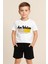 Erkek Çocuk Baskılı Tişört ve Şort Takım - Yazlık Rahat Günlük Kombin 5-12 Yaş 1
