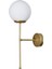 Atina Özel Salon - Mutfak - Cafe Tasarım Eskitme Gold Renk Gövde Beyaz Camlı Duvar Aplik 1