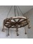 Ahşap Halatlı Teker Avize 80 Cm. 5'li 1