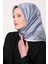 Bebe Mavisi Soyut Etnik Desen Twill Ipek Eşarp 1