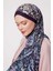 Mor Soyut Çiçek Desen Love Şal 2
