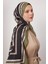 Yeşil Şeritli Varak Desen Love Şal 2