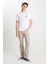 Regular Fit Small Logo Beyaz Erkek T-Shirt MW70MD3312 2
