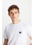 Regular Fit Small Logo Beyaz Erkek T-Shirt MW70MD3312 3