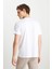 Regular Fit Small Logo Beyaz Erkek T-Shirt MW70MD3312 4