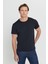 Erkek Siyah %100 Pamuk Slim Fit Dar Kesim Bisiklet Yaka Tişört 9
