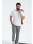 Erkek Beyaz %100 Pamuk Slim Fit Dar Kesim Bisiklet Yaka Tişört 7