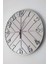 - Diagonal Lines -Açık Gri & Gümüş - 50CM Duvar Saati 1