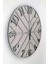 - Diagonal Lines -Açık Gri & Gümüş - 50CM Duvar Saati 3