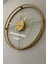 Büyük Boy(55*55 Cm) Gold Deluxe Şeffaf Cam Iskandinav (Çiftçember)Modern Dekoratif Camlı Duvar Saat 4
