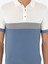 Erkek Mavi Slim Fit Polo Yaka Keten Karışımlı Triko T-shirt 50293243-VR036 6