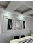 3’lü x Model 80*80 cm Aynalı Duvar Saati ve 40*90 cm Tüy Tablolar 1