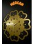 Mercan Model Metal Lazer Kesim Akar Sessiz Mekanizmalı Duvar Saati (40*40 Cm) 2