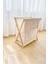 Elite Bambu Katlanır Kirli Çamaşır Sepeti Beyaz 34X42X58 cm 1 Adet 3
