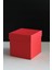 Kırmızı Mini Küçük Kare Sert Hediye Kutusu Hediyelik Kutu 10X10 cm 1 Adet 1