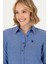 Kadın Saks Gömlek Basic 50277630-VR045 2