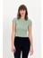 Kısa Kollu Fitilli Bisiklet Yaka T-Shirt 1