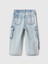 Kız Bebek Açık Mavi Ultrasoft Baggy Kargo Jean Pantolon 2
