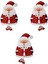 Ahşap Sarkaçlı Noel Baba Duvar Saati 50X30 cm 1