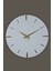 Sada Model Modern, Dekoratif, Metal, Aynalı, Sessiz Akar Mekanizmalı Duvar Saati (40CM) 5