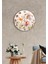 Çap 27 cm Ballı Çiçekler Dekoratif Cam Saat 1