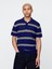 Erkek Koyu Mavi Dokulu Kroşe Polo T-Shirt 1