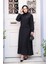 Düğmeli Siyah Tesettür Etekli Ikili Takım 44741S 3