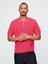 Erkek Açık Pembe Dokulu Kroşe Polo T-Shirt 1