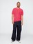 Erkek Açık Pembe Dokulu Kroşe Polo T-Shirt 5