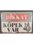Dikkat Köpek Var Pas Görümlü Vintage Metal Levha - Alüminyum Alman Kurdu Uyarı Levhası - 20cm x 30cm 2