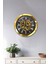 Hediyelik 36 cm Gold Metal Pizza Duvar Saati 2