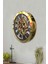 Hediyelik 36 cm Gold Metal Pizza Duvar Saati 3